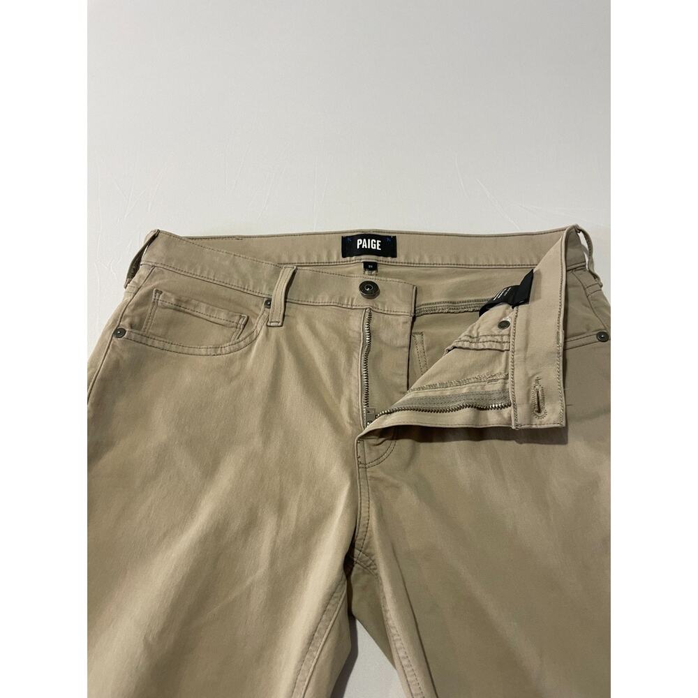 Paige Denim Federal Men s‎ 31 Clean Khaki Chino Pants Stretch M655F91 - Picture 3 of 13
